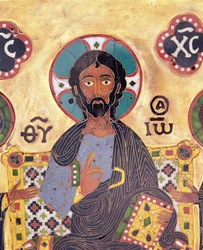 Christ en majesté (émail cloisonné)